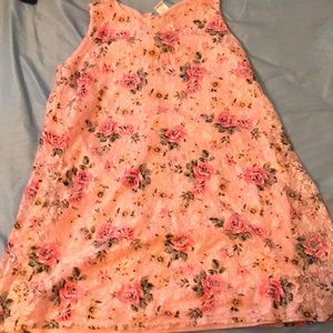 Girls light pink flower dress
